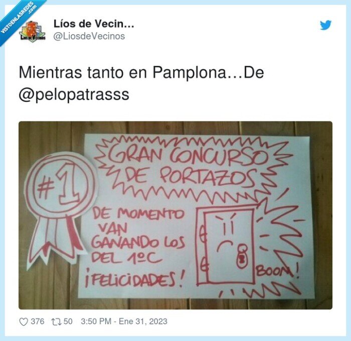 cartel,concurso,portazos,vecinos