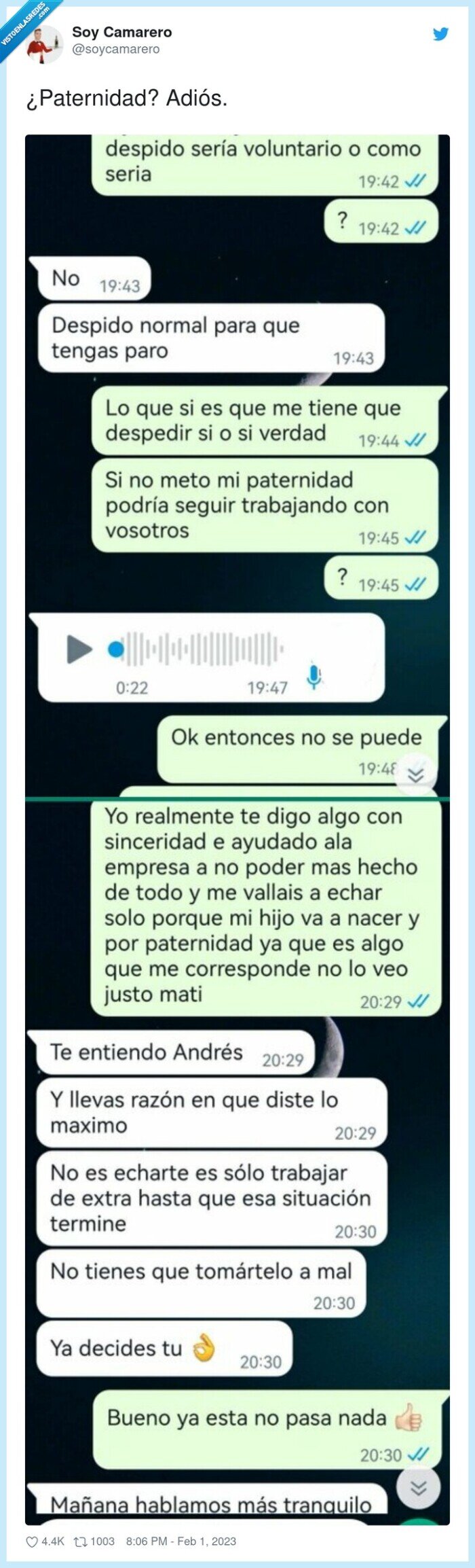 paternidad,adiós,trabajo,hostelería