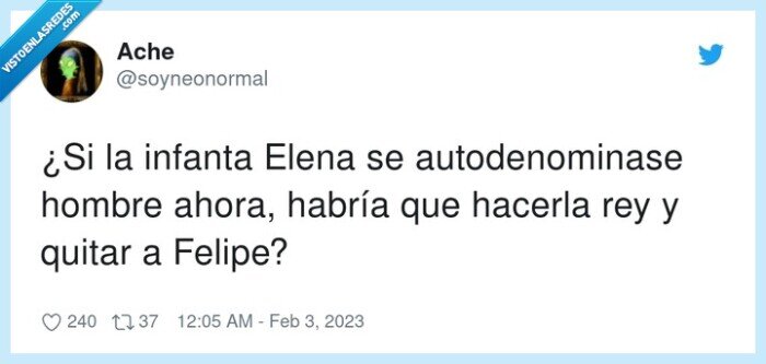 autodenominase,infanta,felipe,elena