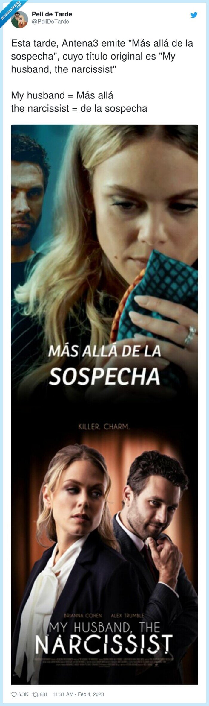 my husband the narcissist,sospecha,antena3,original,título