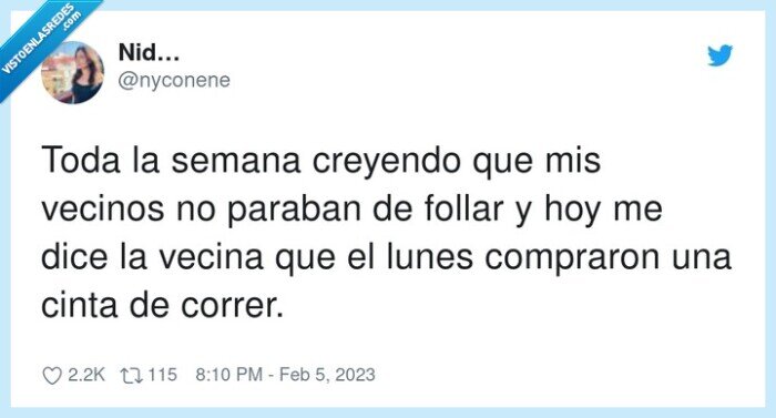 comprar,cinta de correr,vecinos,correr,vecina