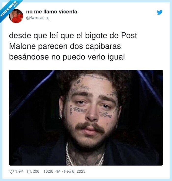 besándose,capibaras,post malone,bigote