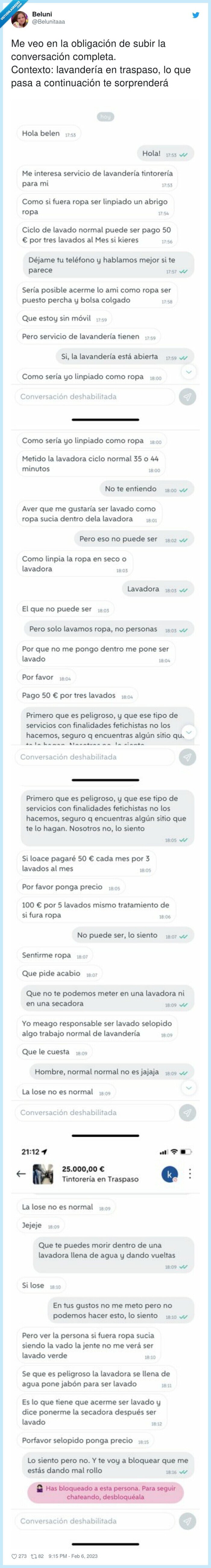 conversación,sorpenderá,wallapop,lavandería,traspaso