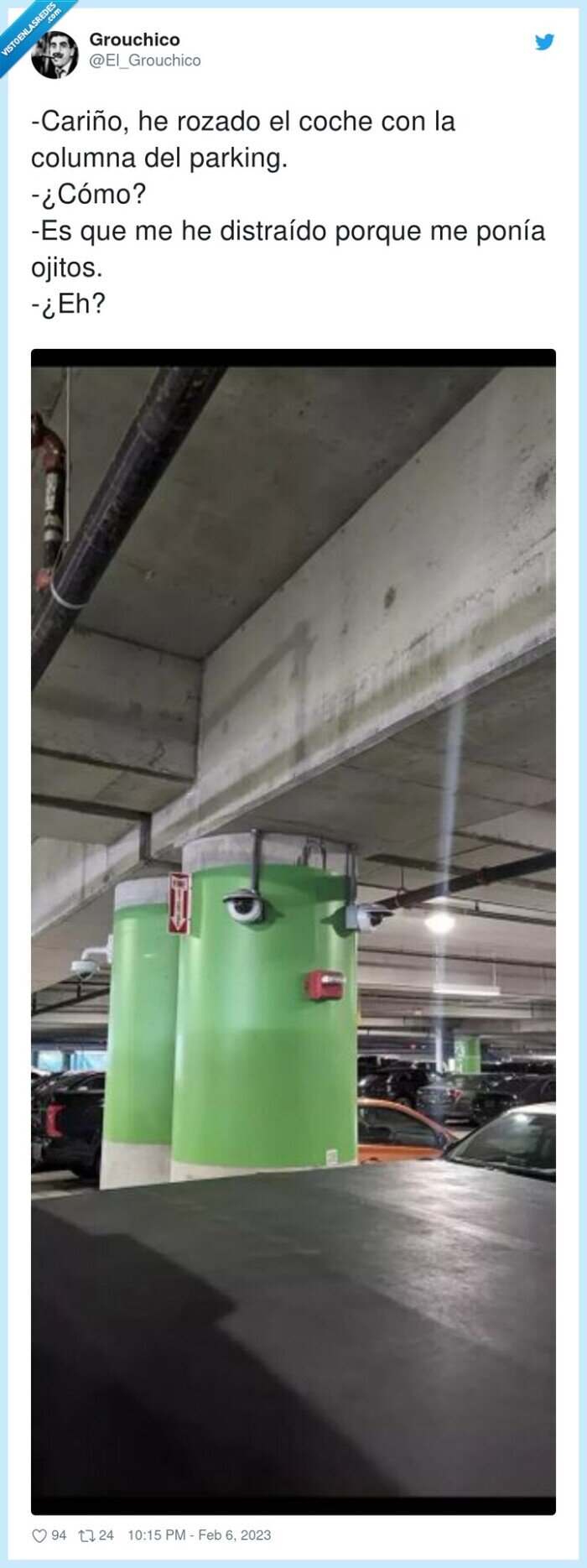 distraído,cariño,columna,parking,rozado