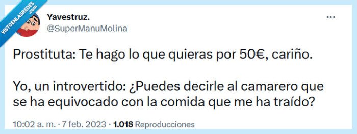 prostituta,introvertido,camarero