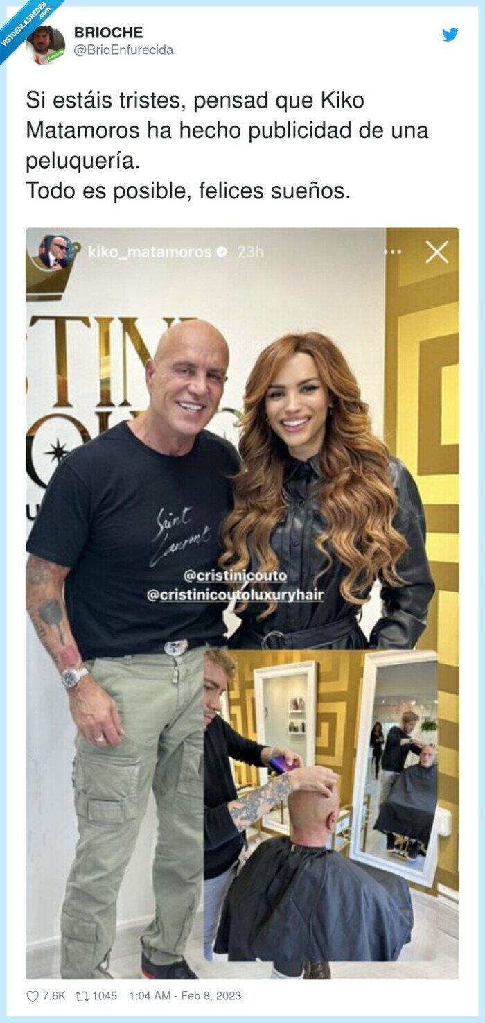 peluquería,publicidad,kiko matamoros,tristes,posible
