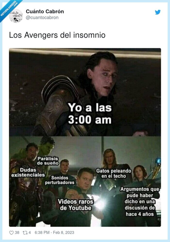 avengers,insomnio