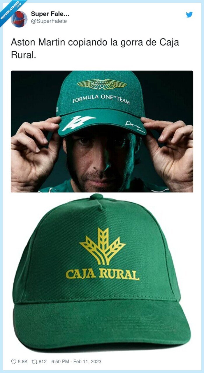 copiando,aston martin,gorra,caja rural,fernando alonso
