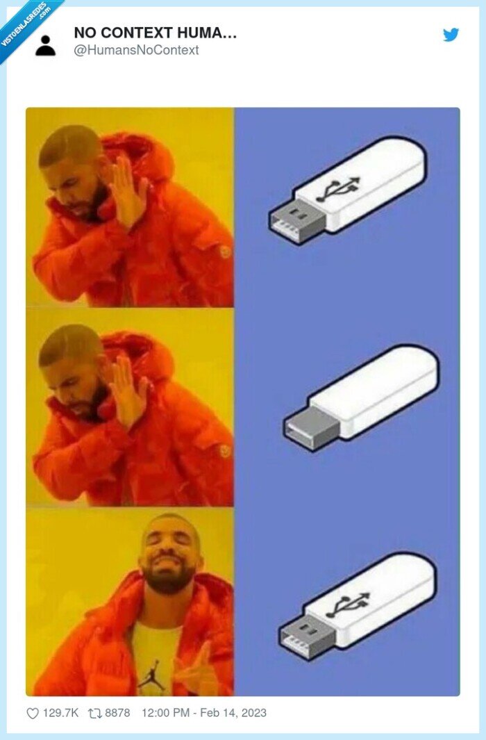 drake,usb,enchufar,revés
