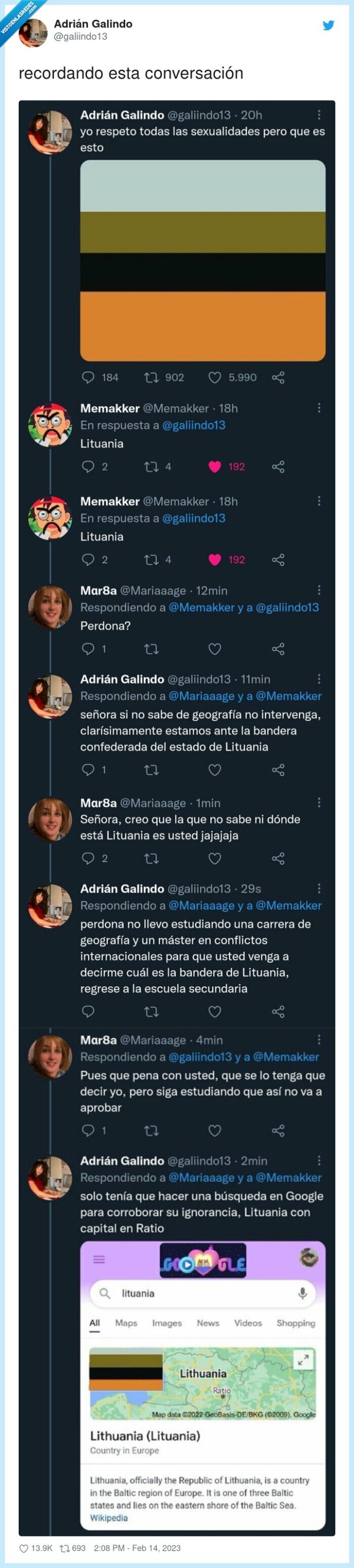 conversación,bandera,sam valentin,tonto,lituania