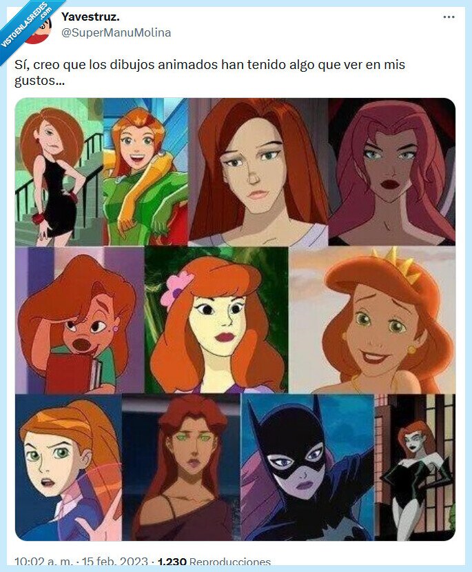 gustos,influir,dibujos,pelirrojas