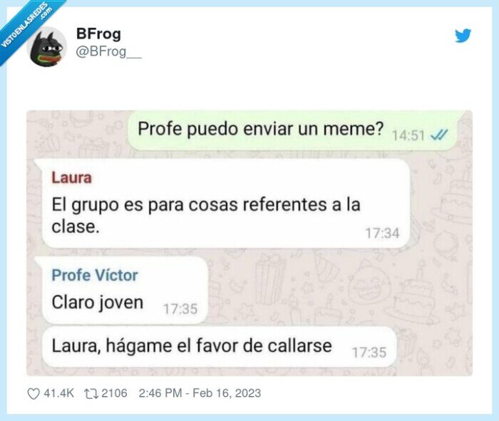 profesor,callarse,grupo,whatsapp,meme