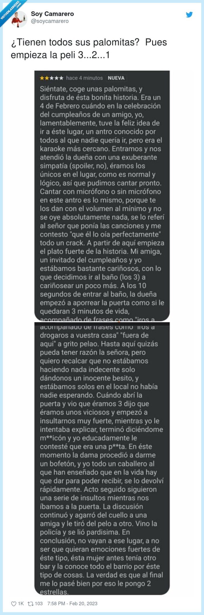 palomitas,reseña,peli