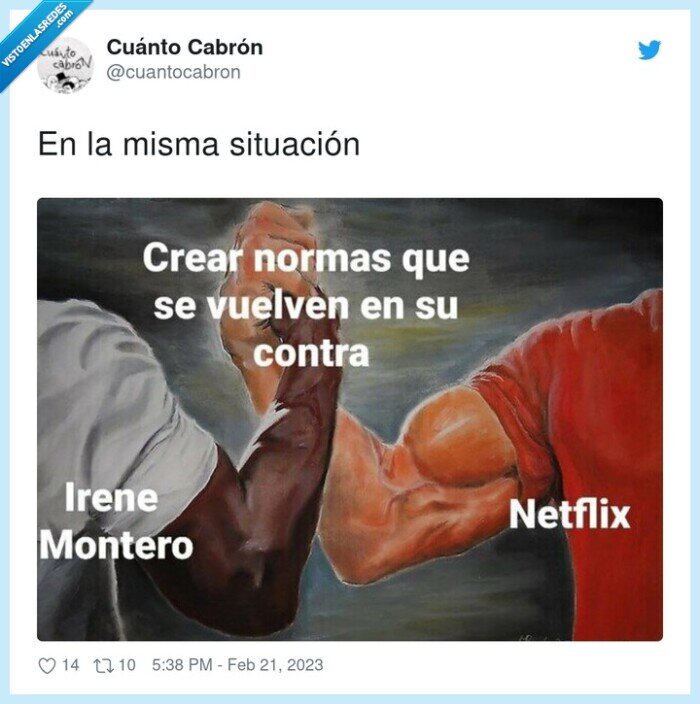 situación,misma,irene montero,netflix