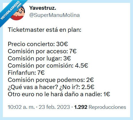 ticketmaster,concierto,precio