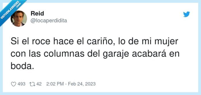 columnas,cariño,garaje,mujer,roce