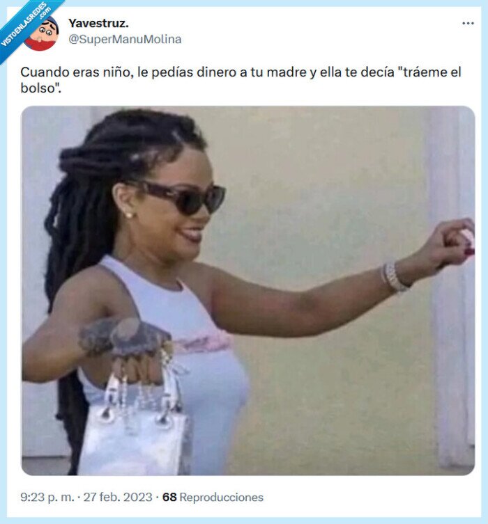 bolso,madre,dinero,pedir