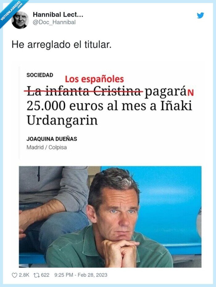 urdangarin,pagar,sueldo,mensual,infanta cristina