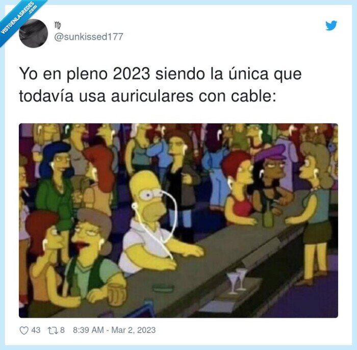 auriculares,con cable,bar de moe,homer simpson