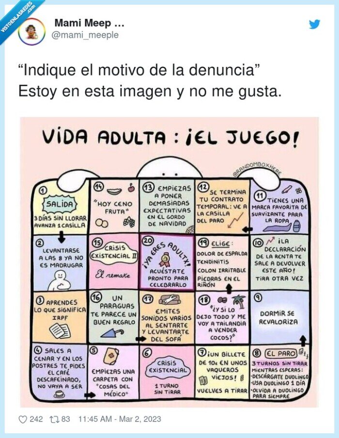 vida adulta,juego,casillas