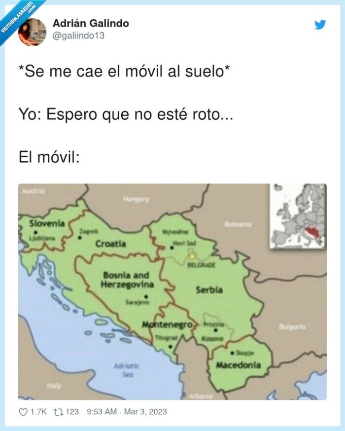 móvil,suelo,roto,yugoslavia