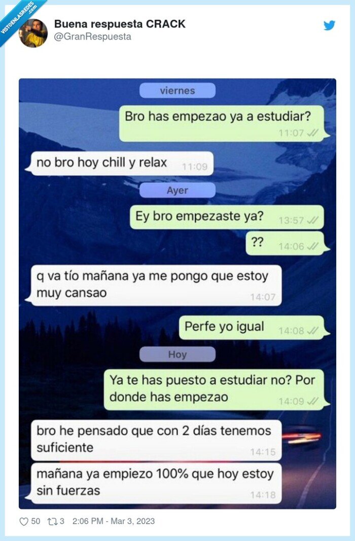 cansado,estudiar,empezar,amigos