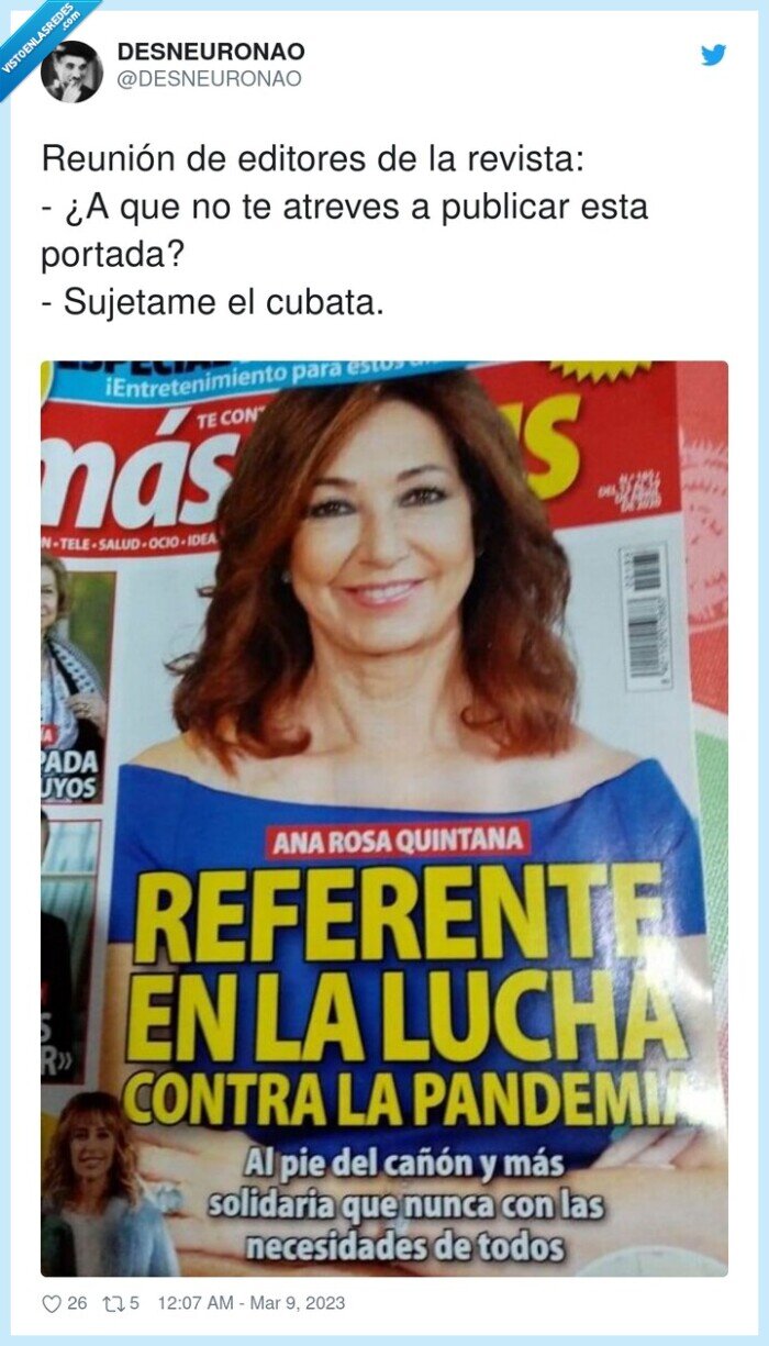 pandemia,revista,ana rosa quintana