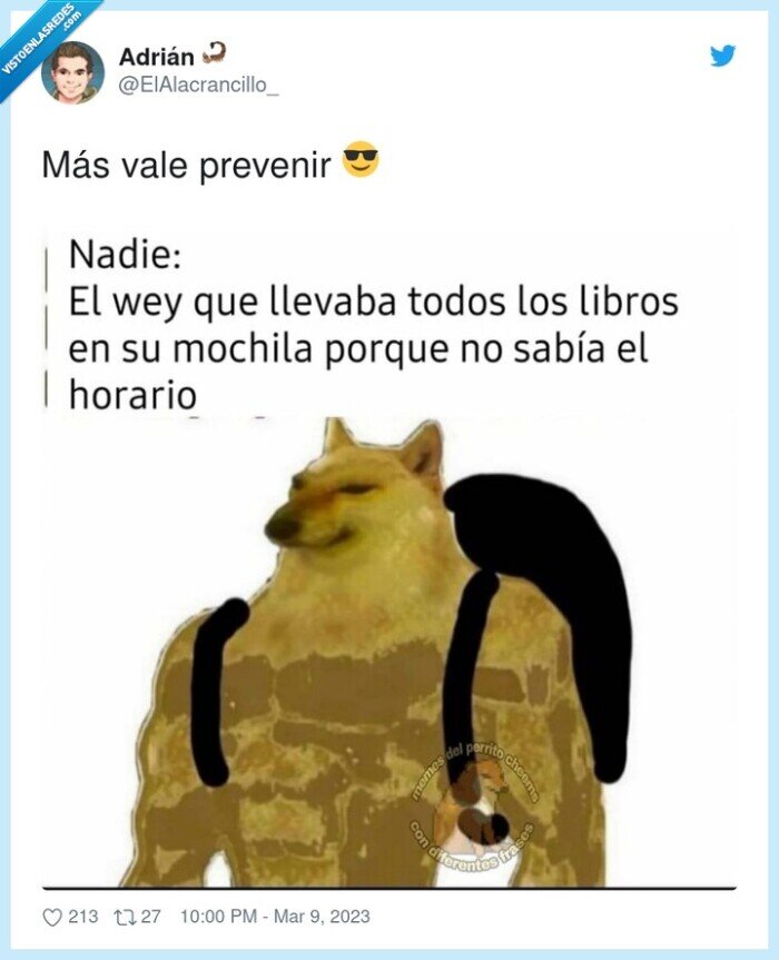 prevenir,cheems,perro,mochila,cargada