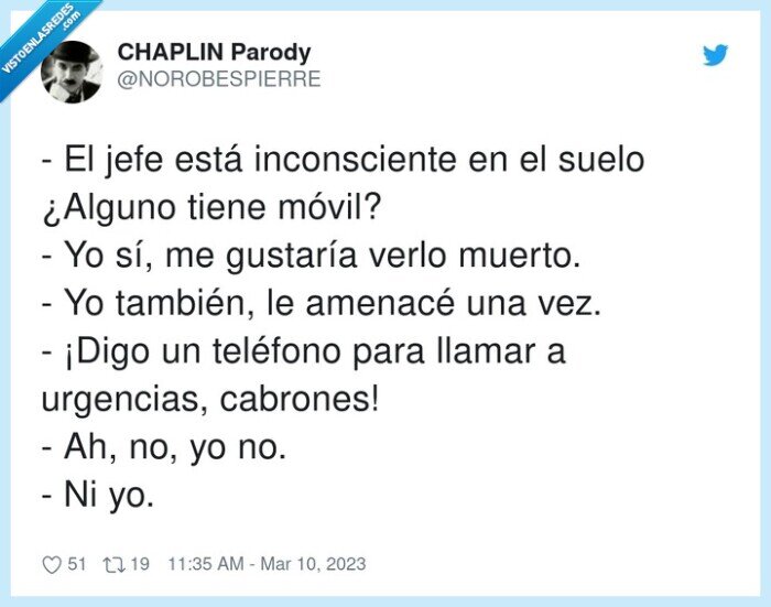 inconsciente,urgencias,teléfono,jefe