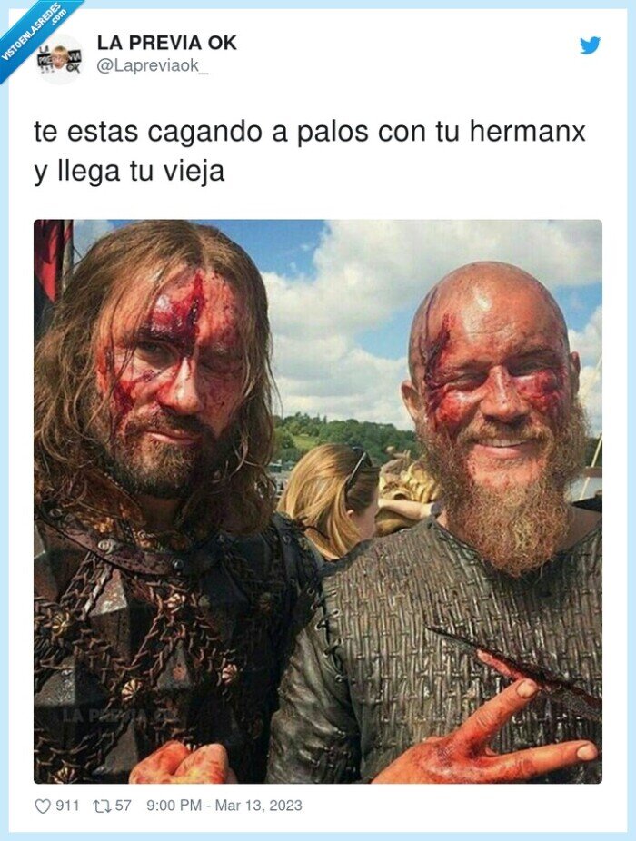 hermanos,pelea,llega la madre