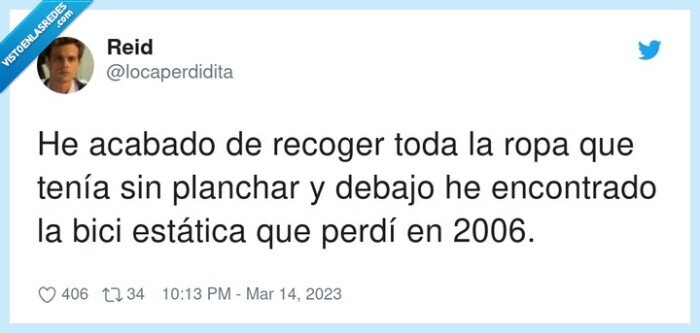 encontrado,bicicleta estática,planchar,recoger