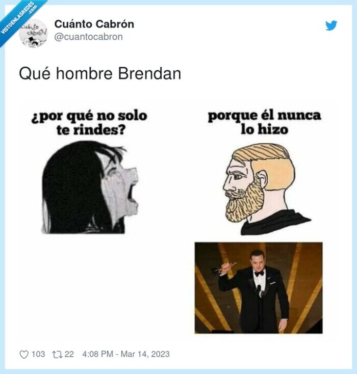 brendan frasier,oscars,ganador,rendirse