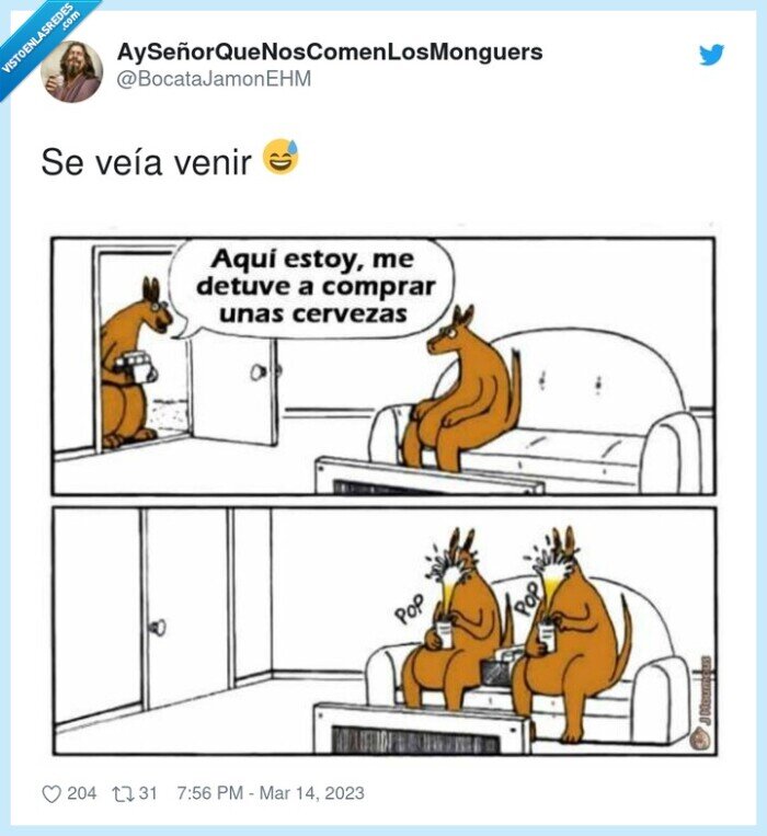 canguro,saltar,cerveza,explotar,pop