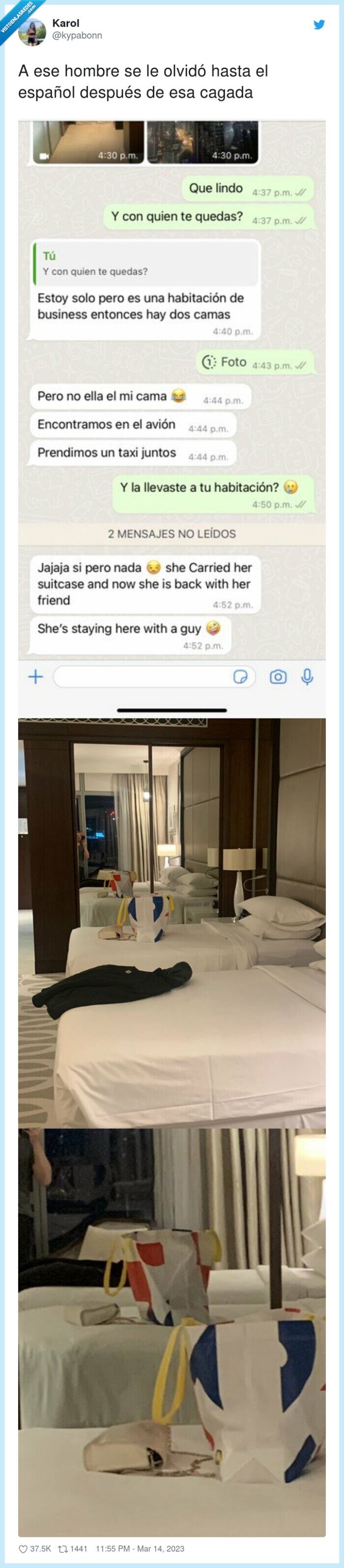 pillada,hotel,camas,bolso,viaje