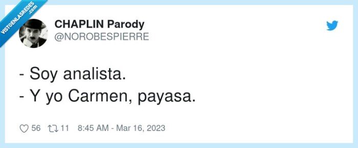 analista,carmen,payasa