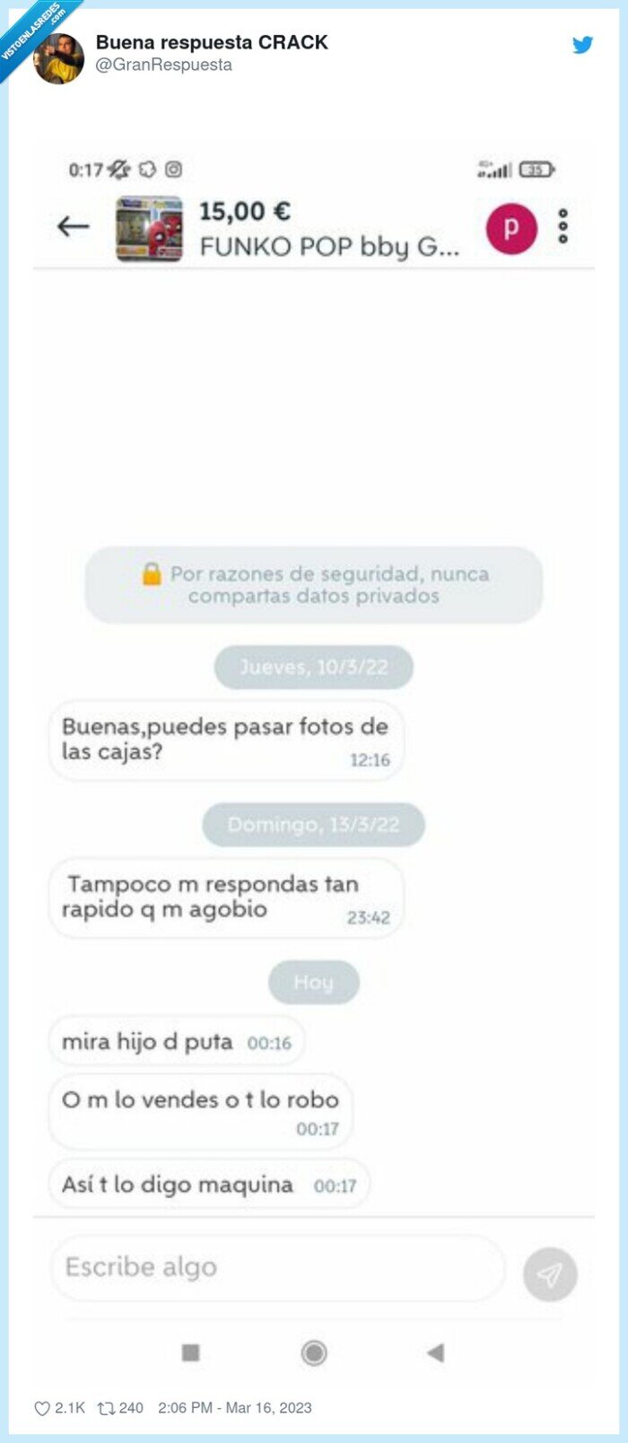 precio,pedir,wallapop,insultos