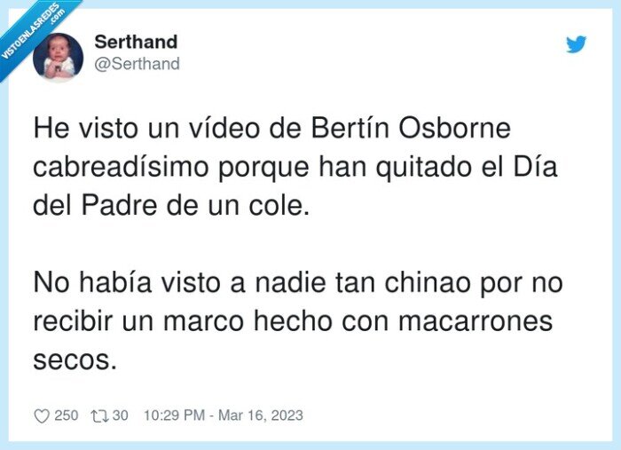 cabreadísimo,macarrones,bertín osborne,dia del padre