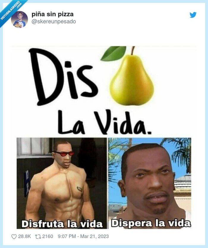 pera,disfruta,fruta,dispera
