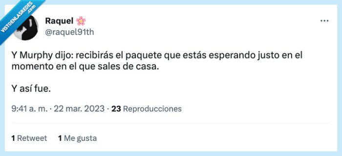 Twitter,Murphy,paquete,Amazon,esperar