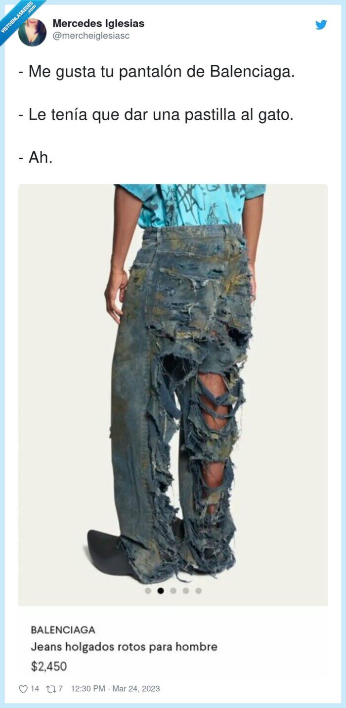 balenciaga,pantalón,rotos,gato,estropeados