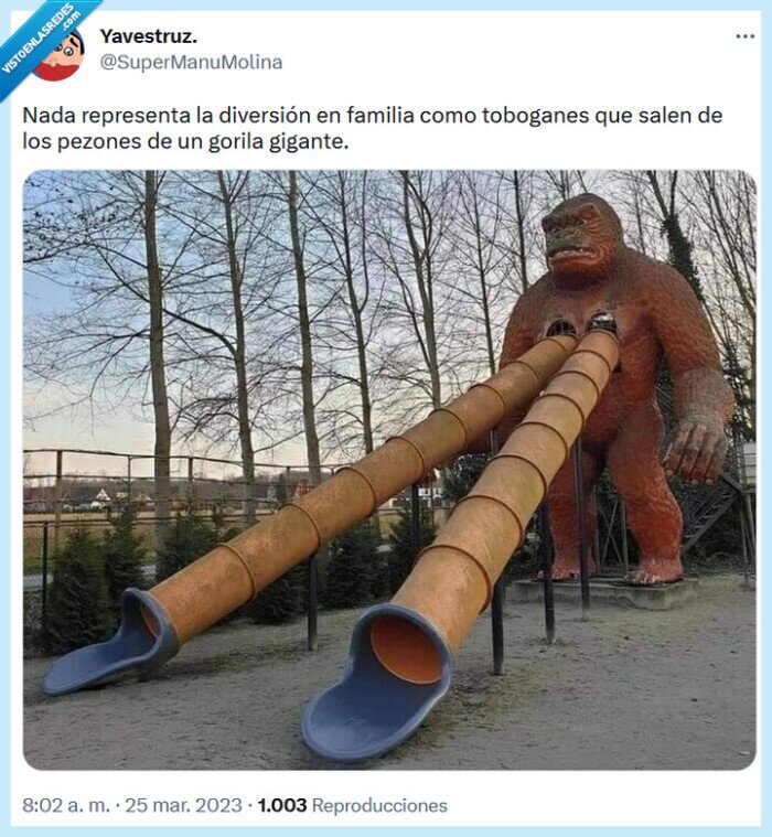 tobog&aacute;n gorila,diversi&oacute;n,familia