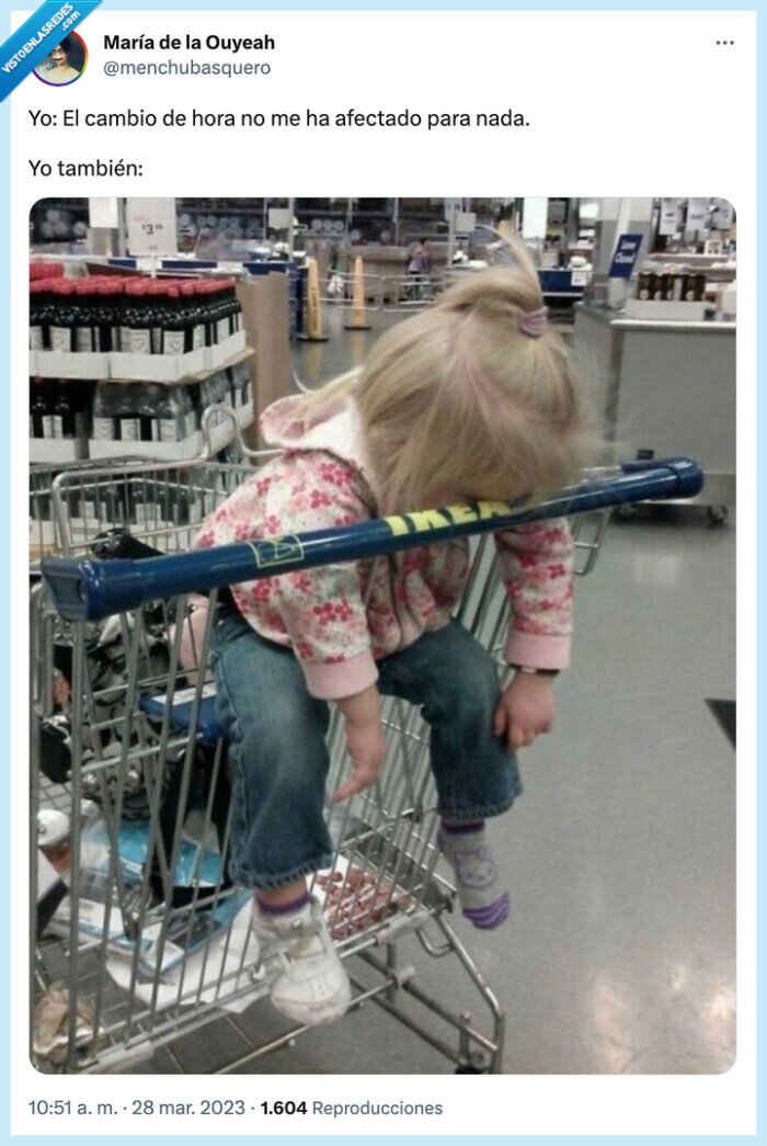 afectado,también,cambio de hora,carrito,supermercado