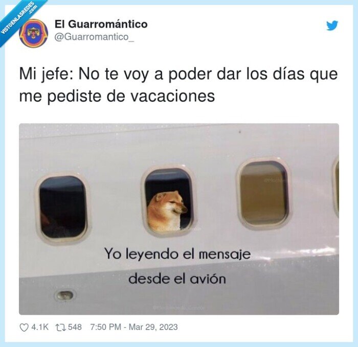 vacaciones,pedir,avion,doge,jefe