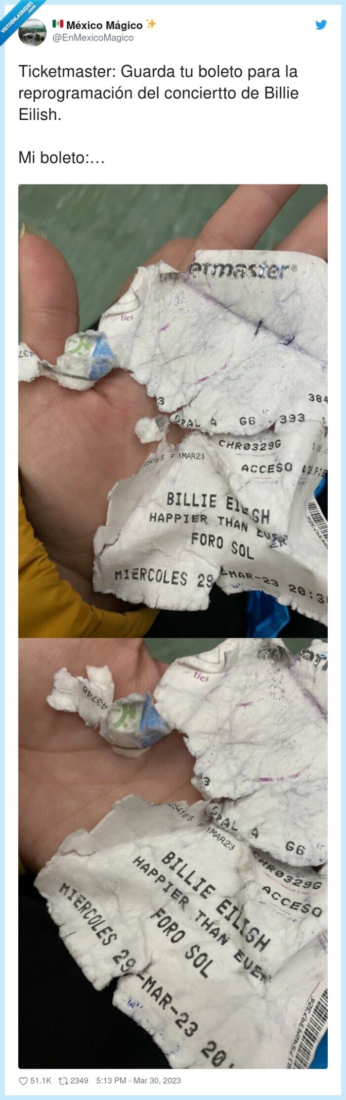 reprogramación,ticketmaster,entrada,ticket,papel