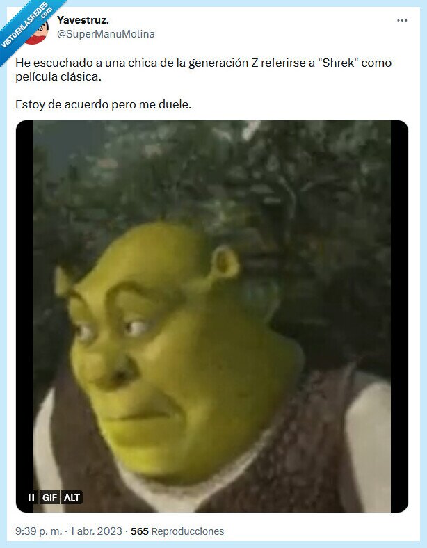 shrek,generación z,clásica