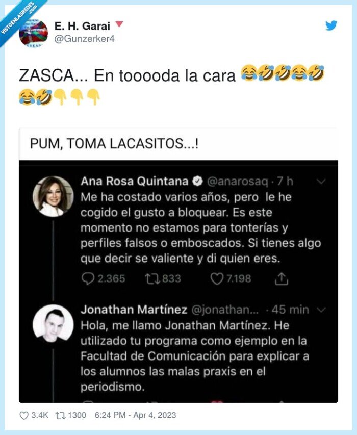zasca,ana rosa quintana,periodismo
