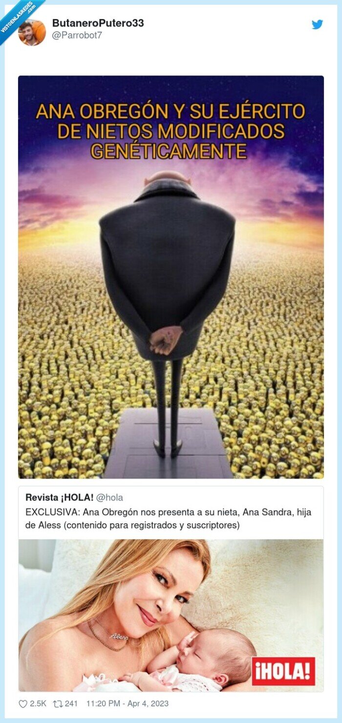 ana obregon,nietos,clonar