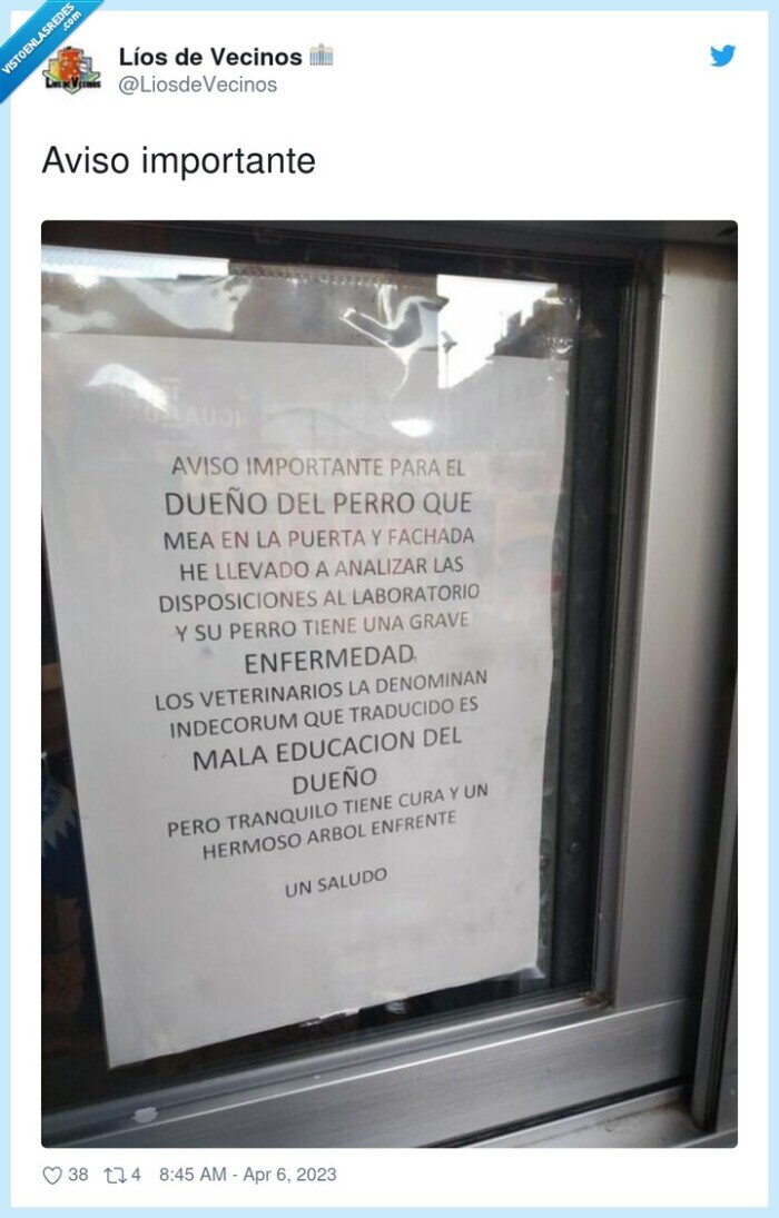 importante,aviso,perro,mear,cartel