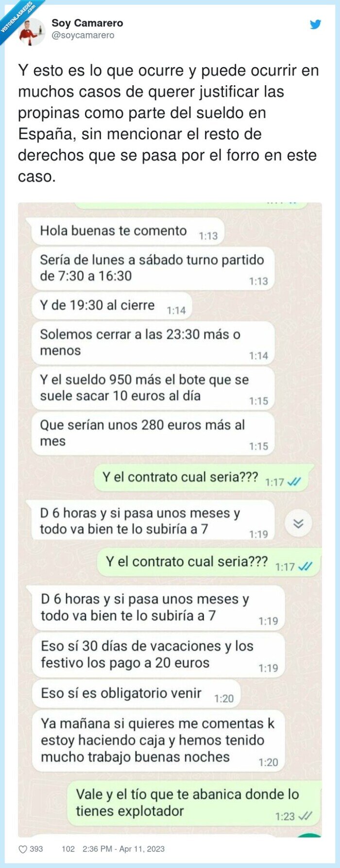 justificar,bar,españa,propinas,derechos