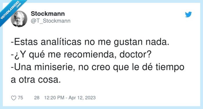 analíticas,recomienda,miniserie,gustar,doctor,tiempo